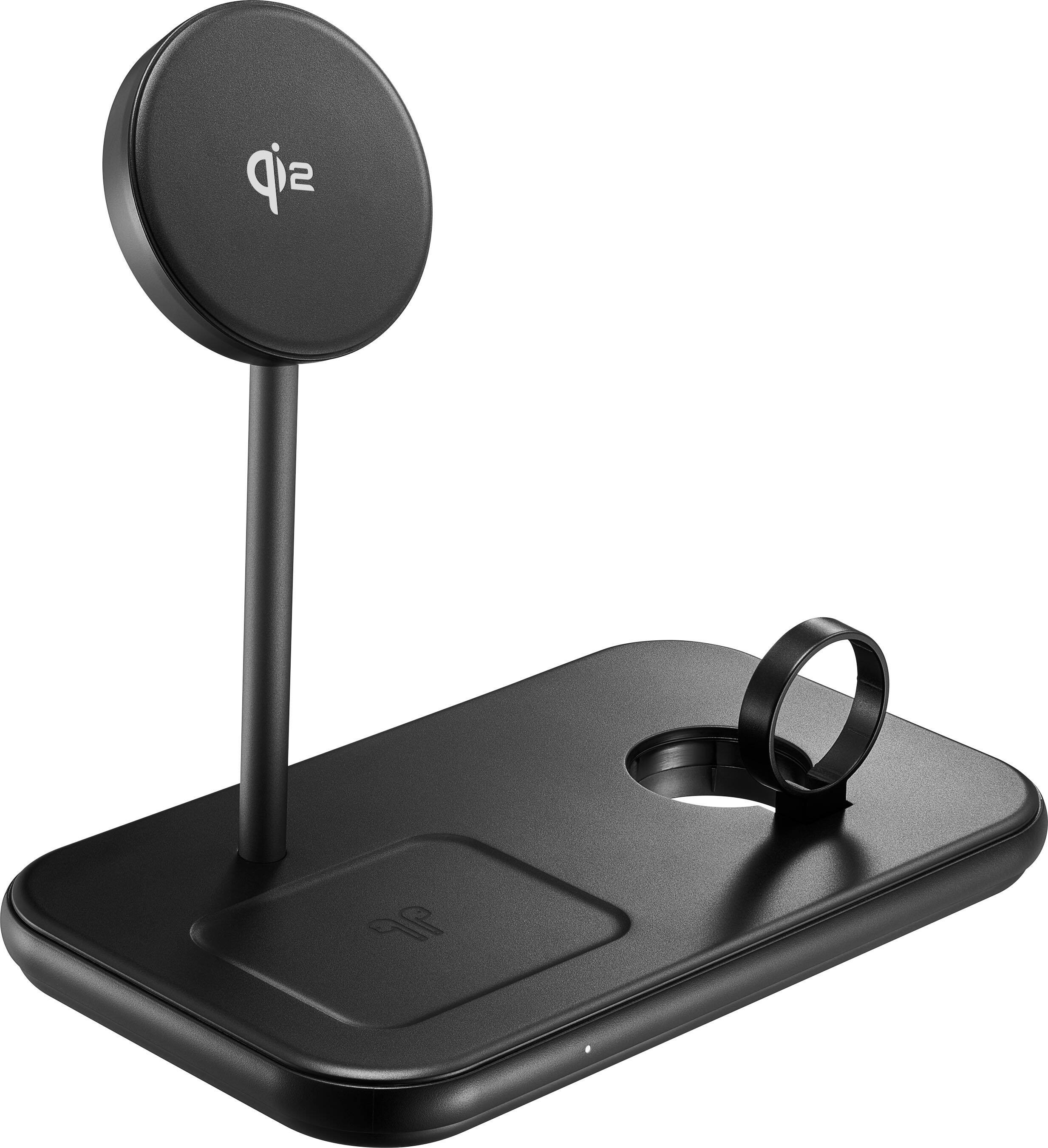 Alt View 14. Insignia™ - 20W Qi2 Certified Fast Charge 3-in-1 Wireless Charging Stand for iPhone, AirPods, Apple Watch, and More - Black.