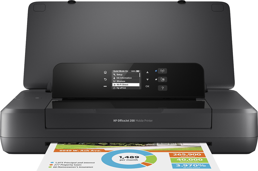 Ældre borgere Blive gift alder HP OfficeJet 200 Mobile Inkjet Printer Black CZ993A#B1H - Best Buy