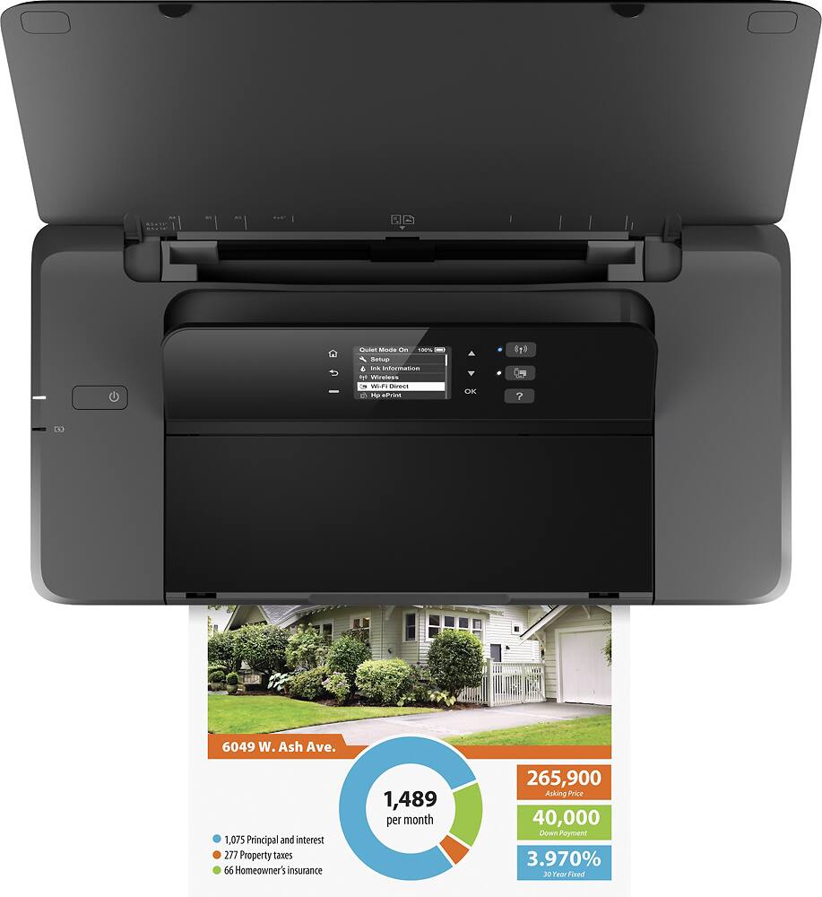 Alt View 11. HP - OfficeJet 200 Mobile Inkjet Printer - Black.