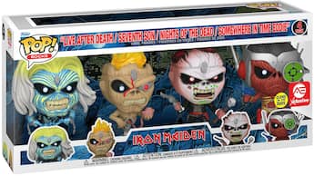 Iron Maiden Funko POP! Rocks: Iron Maiden Eddie 4PK Glow in the Iron Maiden Funko POP! Rocks: Iron Maiden Eddie 4PK Glow in the
