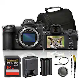 Nikon - Z6 II Mirrorless Digital Camera (Body Only) Bundle With 64GB Memory Card + Bag - Black