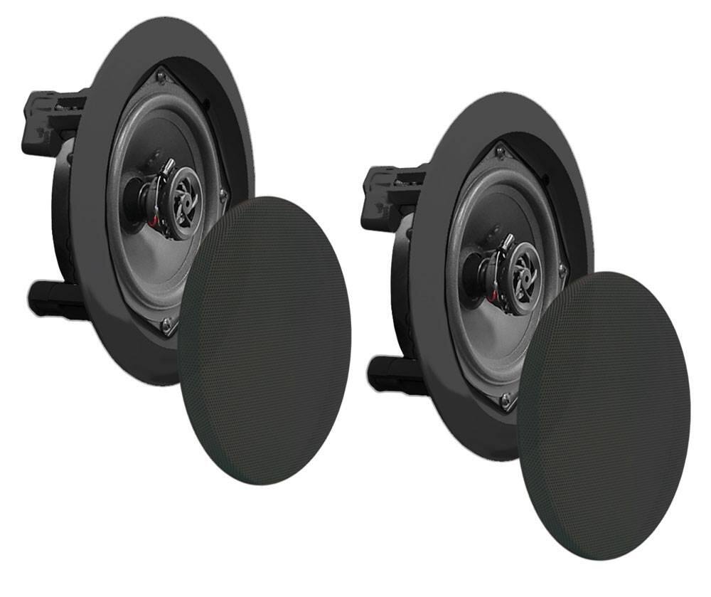 Sterilite - 2) NEW Pyle PDIC81RDBK 250W 8 Inch Flush In-Wall In-Ceiling Speakers Pair - Black