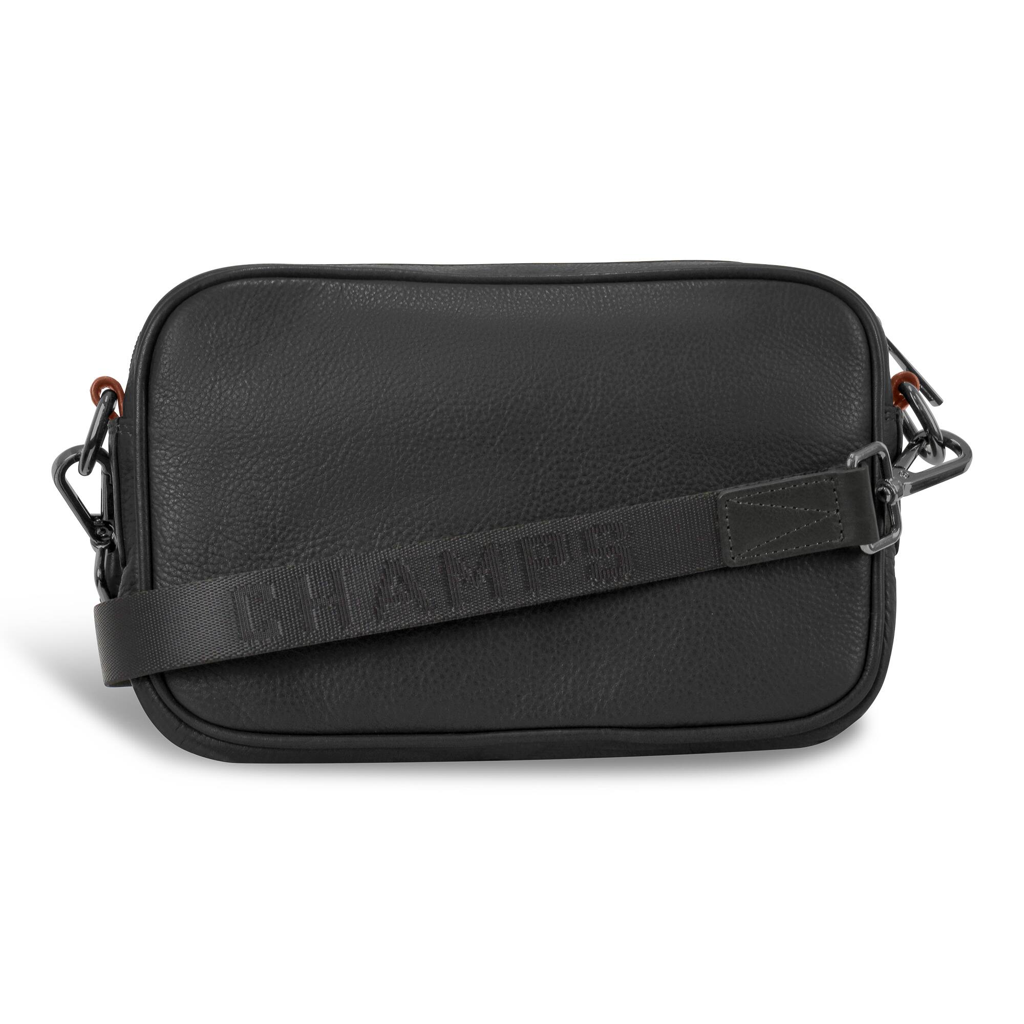 Alt View 1. Champs - Onyx Collection Leather Camera Bag - Black.