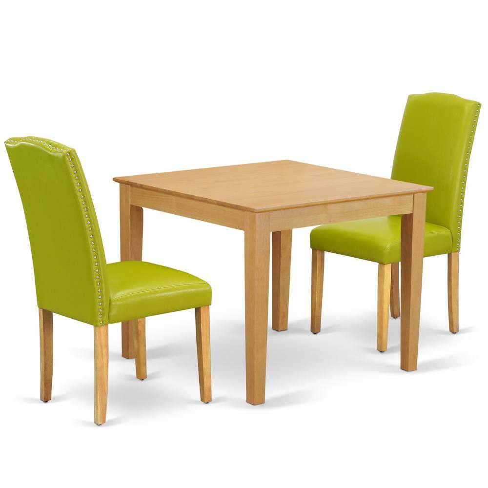 Back. East West Furniture - Dining Room Set Oak - Brown.