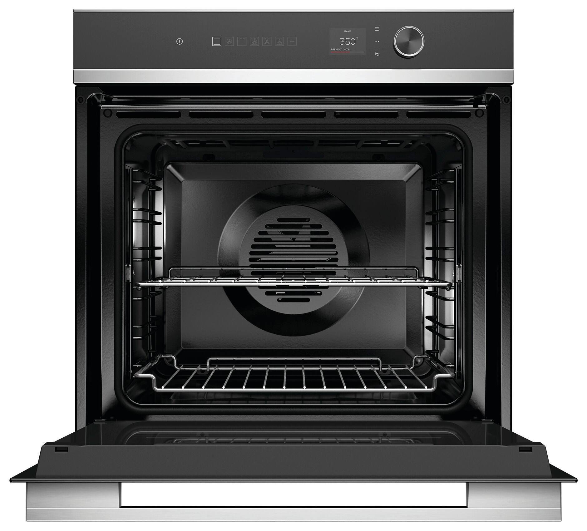 Alt View 14. Fisher & Paykel - 24-in Built-In Single Electric Convection Wall Oven - Stainless Steel.