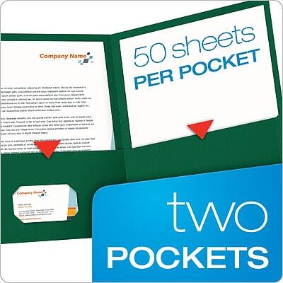 Company Name  
50 sheets PER POCKET  
two POCKETS