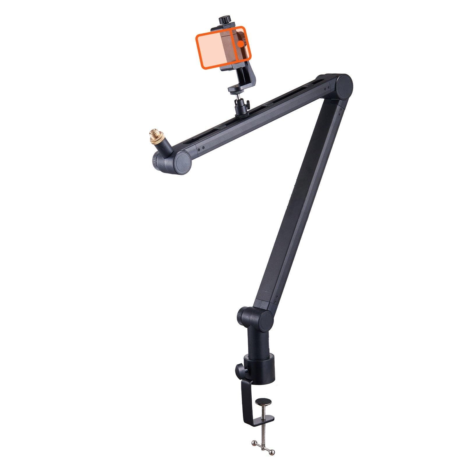 Glintex - Microphone Boom Arm, 360° Rotatable Adjustable Mic Stand with Desk Mount and 3/8''–5/8'' Adapter for Recording