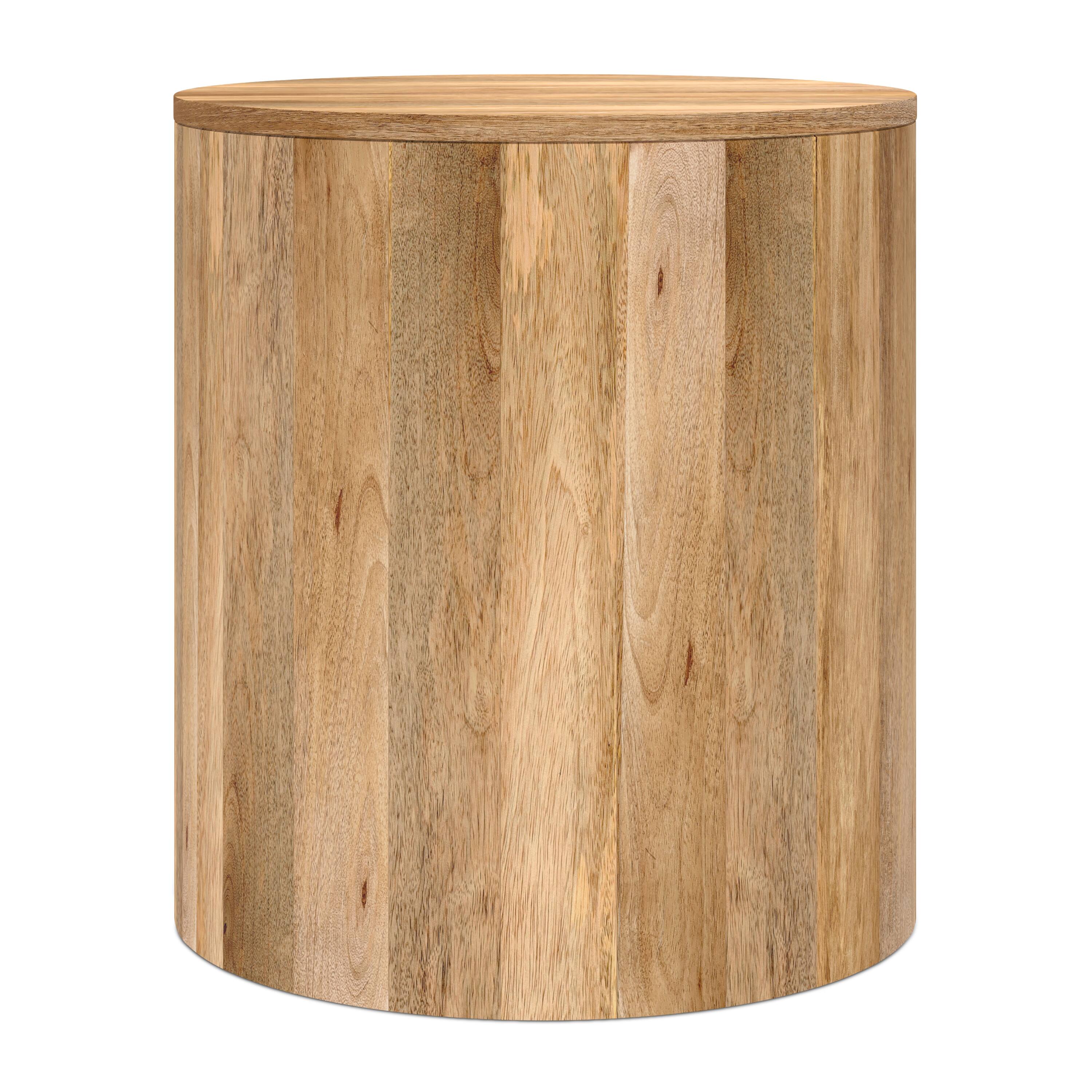 Alt View 4. Simpli Home - Millbury 20 inch Wide Solid Mango Contemporary End Table in Natural, Assembled - Natural.