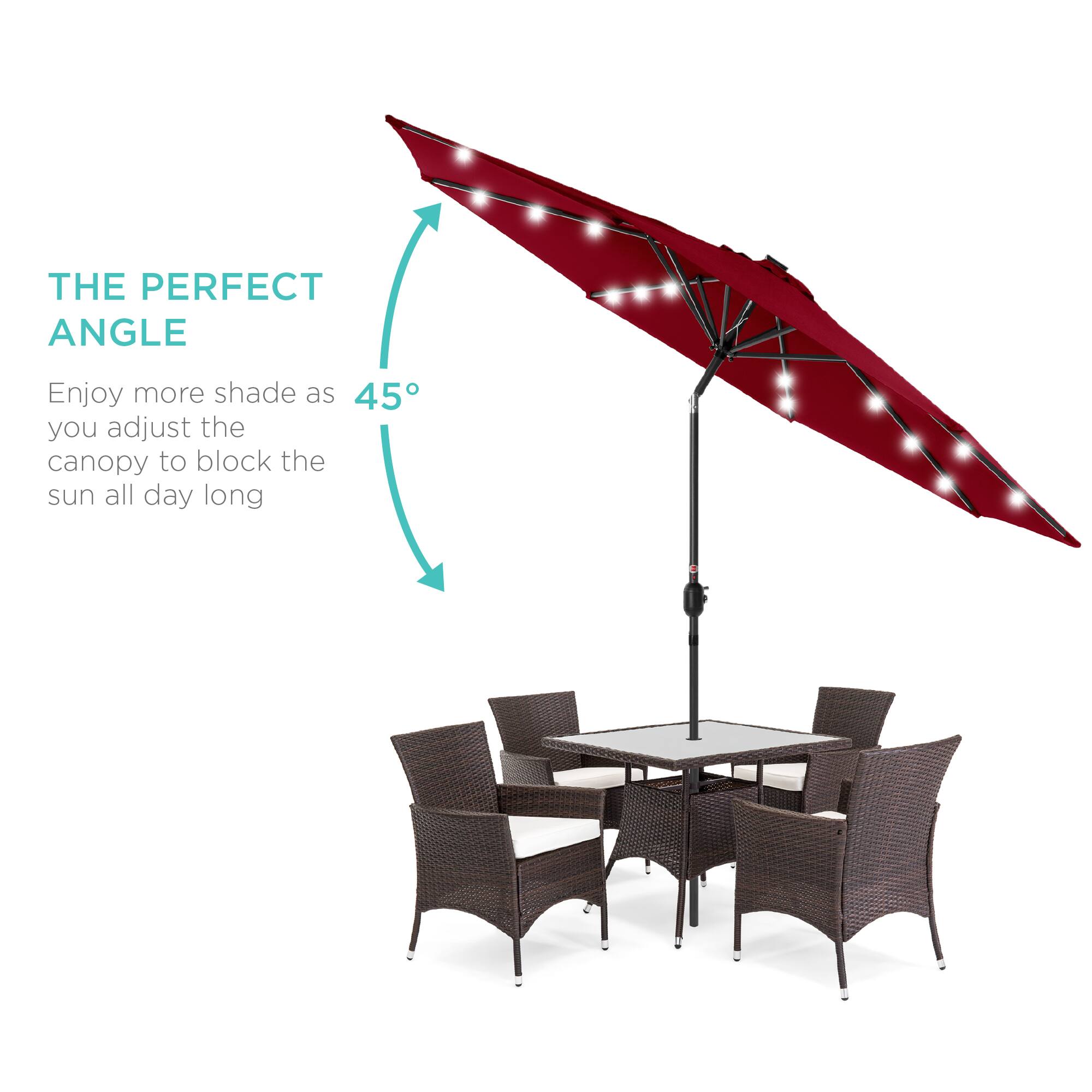 The perfect angle. Enjoy more shade as you adjust the canopy to block the sun all day long.