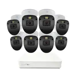 Swann - AdvancedX 5MP Series / 8ch NVR / 1TB / 8x ADVX5MPB 5MP Spotlight Bullet IP Cameras - White