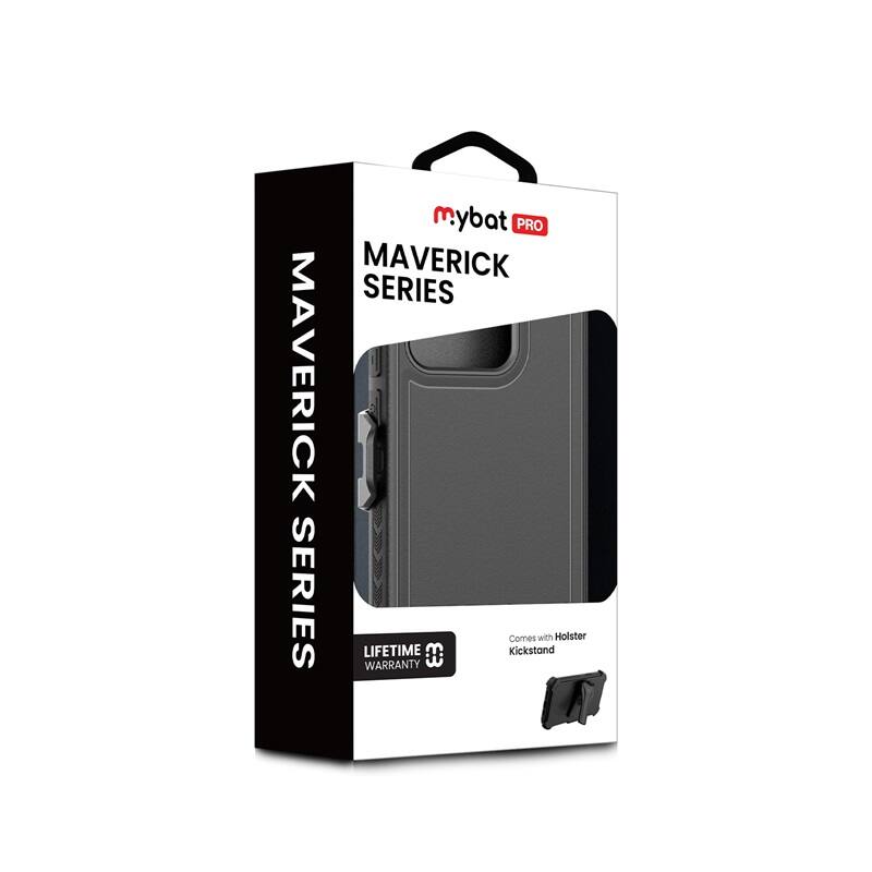 mybat PRO MAVERICK SERIES MAVERICK SERIES LIFETIME WARRANTY # Kickstand Comes with Holster