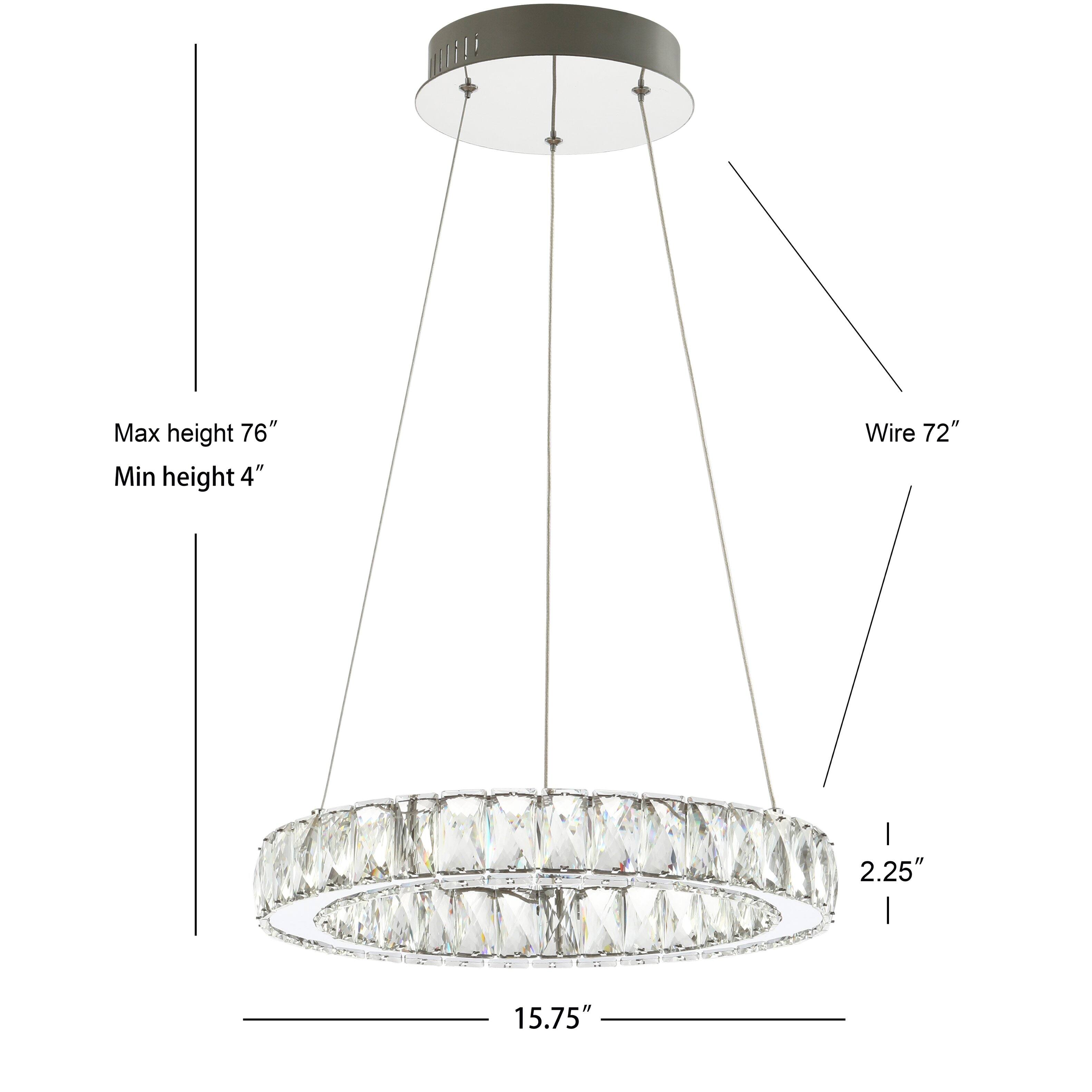 Max height 76"  
Min height 4"  
Wire 72"  
2.25"  
15.75"