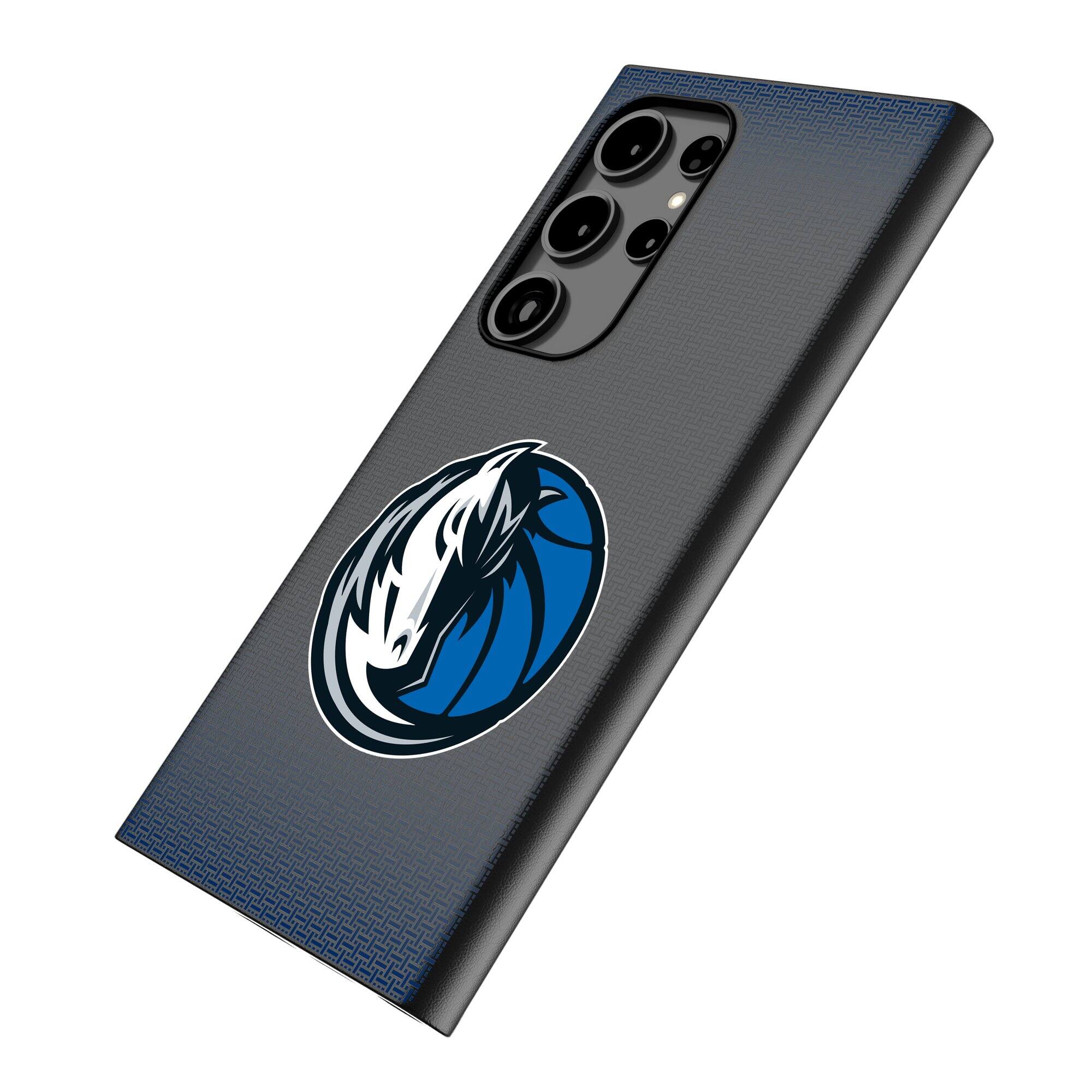 Alt View 1. Keyscaper - Dallas Mavericks Linen Galaxy Magnetic Bump Case - S25 Ultra - Black.