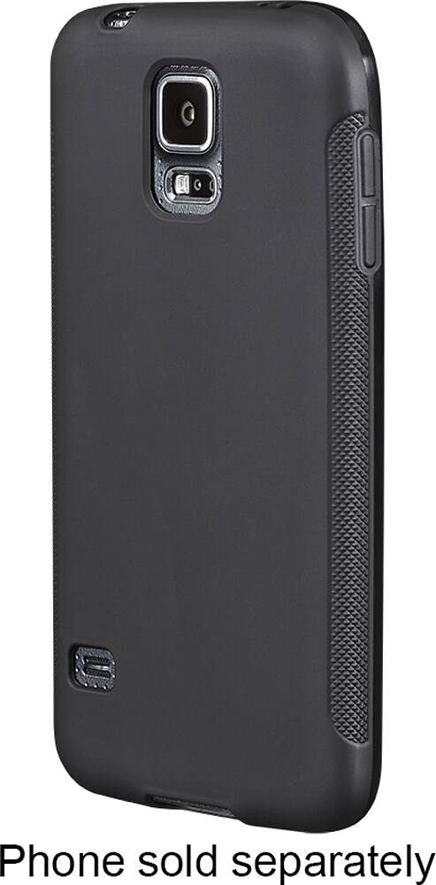 Front. Insignia™ - Matte Case for Samsung Galaxy S 5 Cell Phones - Black.