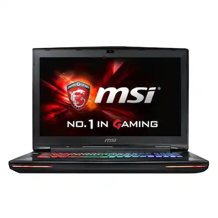 Front. MSI - GT72S 17.3" Laptop - Intel Core i7 - 16GB Memory - 1TB Hard Drive - Aluminum black.