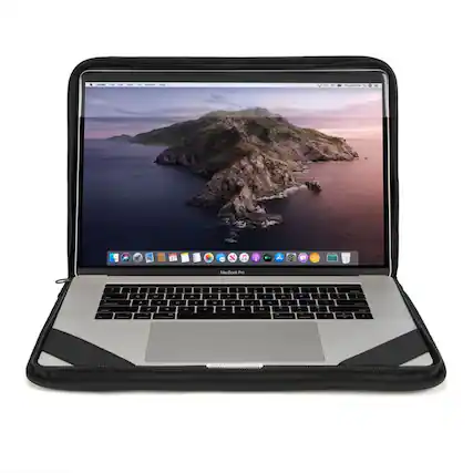 Front. Belkin - Always-On Laptop Case with Strap for 14" devices - Black.