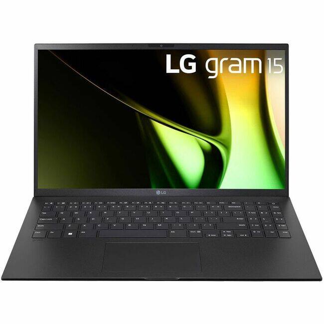 Front. LG - LG gram 15Z90S-V.APB7U1 15.6" Notebook - Full HD - 60 Hz - Intel Core Ultra 7 1st Gen 155H - 32 GB - 512 GB PCI Express - Obsidian Black.