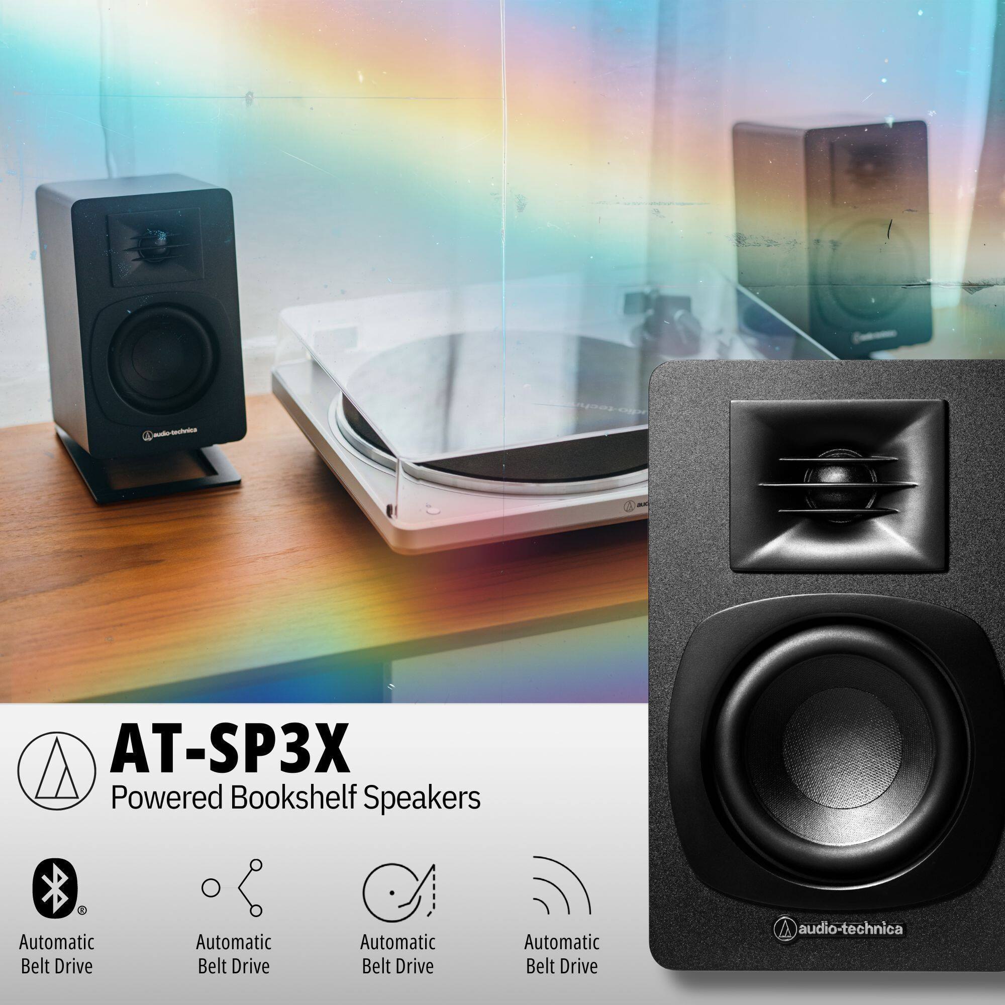 AT-SP3X Powered Bookshelf Speakers & Automatic Belt Drive