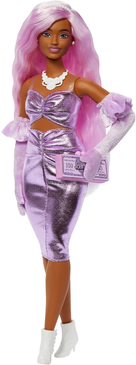 Barbie Deluxe Style with Pink Hair and Metallic Pink Dress with Accessories - COLLECTABLES - Mattel