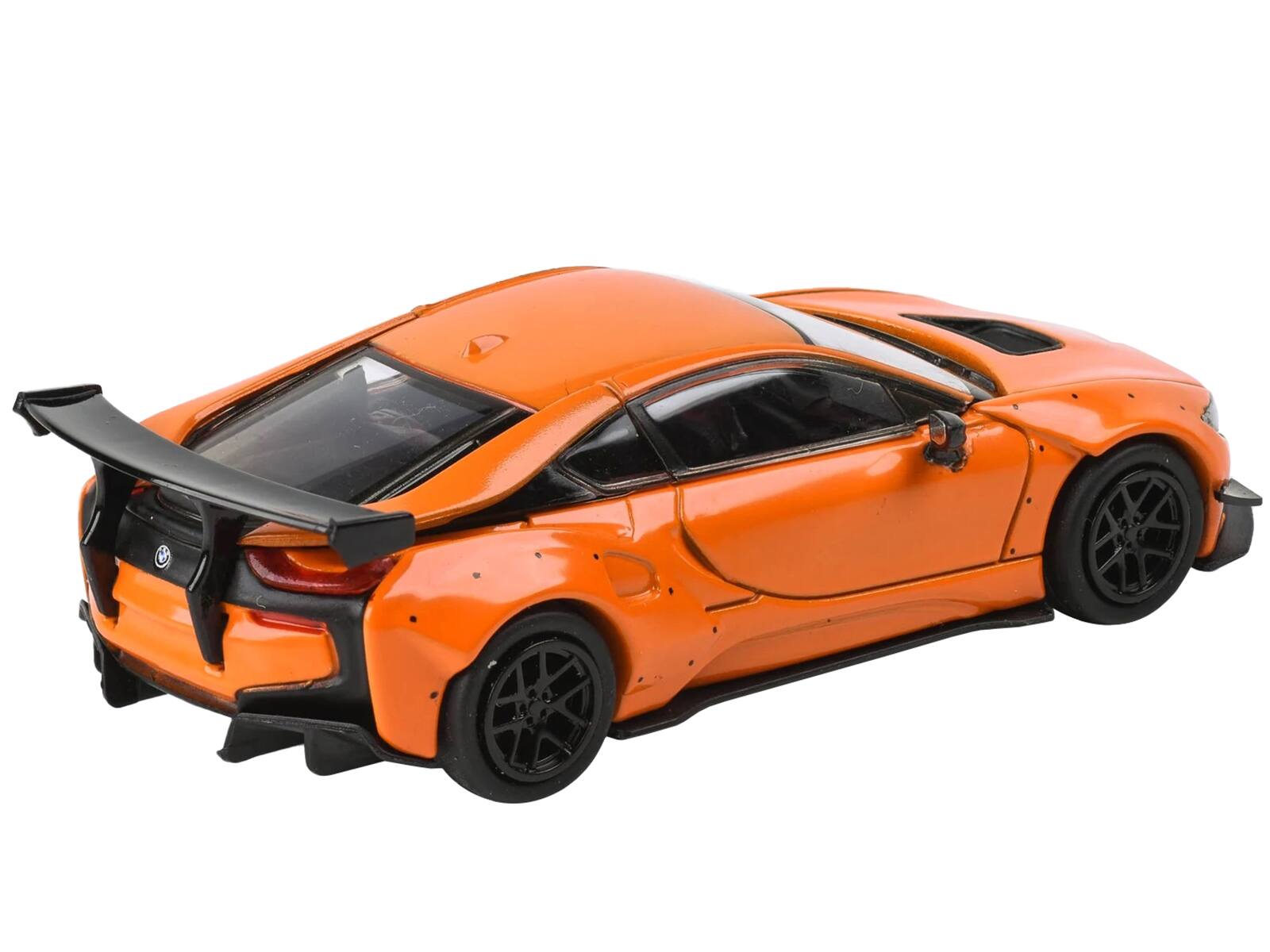Alt View 2. Paragon - BMW i8 Liberty Walk Orange 1/64 Diecast Model Car by Paragon.