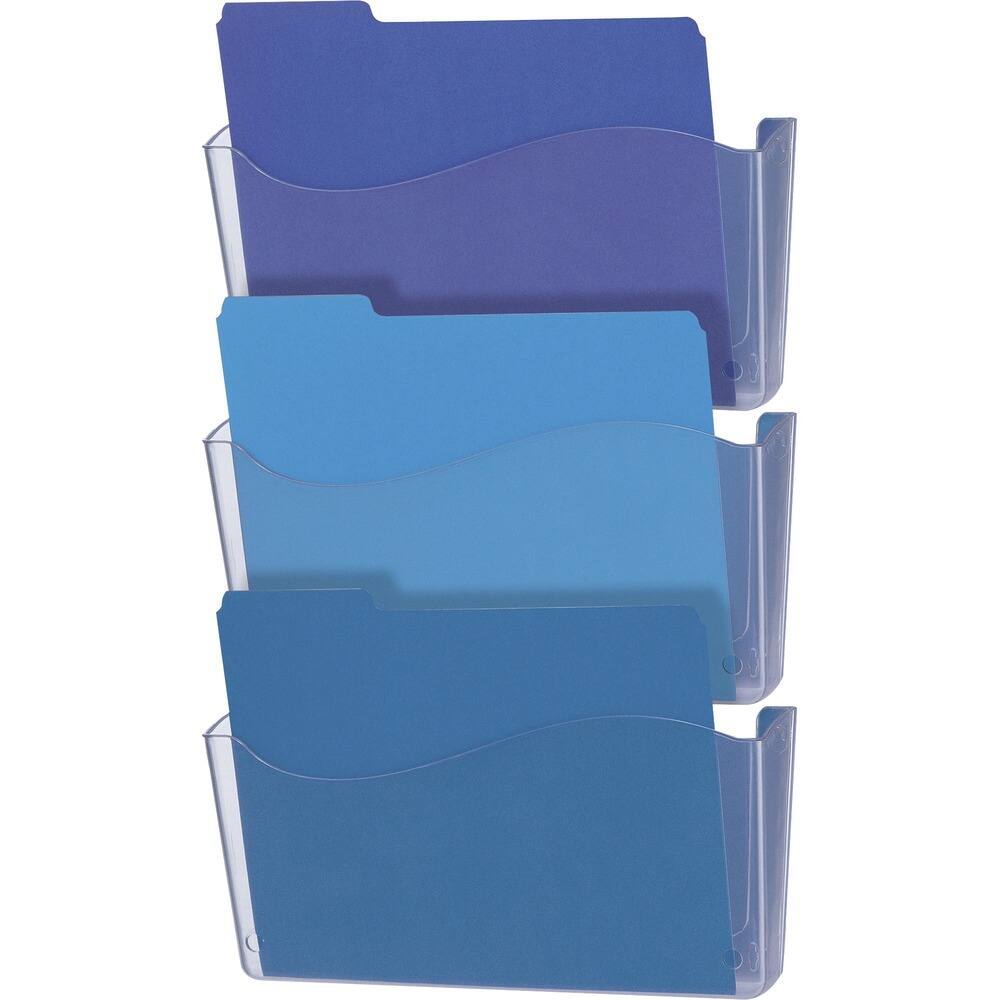 Front. Officemate - Officemate Unbreakable Wall File - 6.50" Height x 13.75" Width x 3" Depth - Unbreakable - Clear - 1 Each.