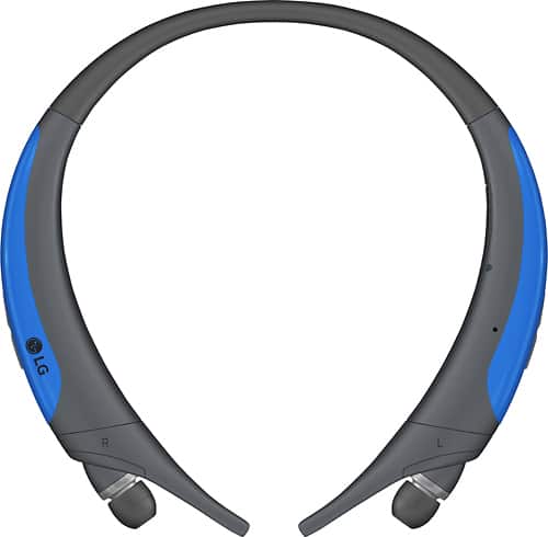 LG - Refurbished TONE Active Wireless In-Ear Behind-the-Neck Headphones - Gray/Blue-Angle_Standard 