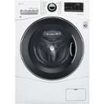 Front. LG - 2.3 Cu. Ft. High-Efficiency Front-Load Washer and Electric Dryer Combo with 6Motion Technology - White.