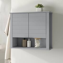 Hivvago - Gray 2 Door Wall Mounted Bathroom Storage Cabinet - Chic Gray
