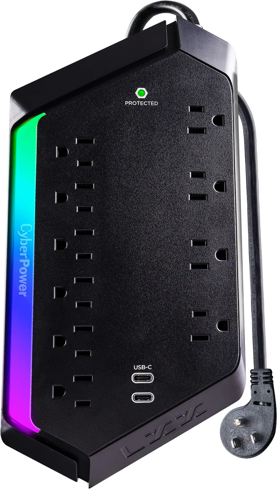 CyberPower GXS1005C2 10 Outlet Surge Protector with RGB Lighting and ...