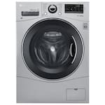 LG - 2.3 Cu. Ft. 14-Cycle Compact Front-Loading Washer and Electric Dryer Combo - Silver - Front_Standard