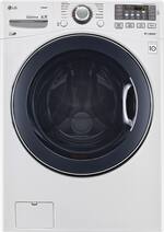 LG - TurboWash 4.5 Cu. Ft. 12-Cycle Front-Loading Washer with Steam - White - Front_Standard