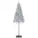 Alt View 19. Costway - 6 FT Pre-Lit Slim Pencil Christmas Tree Snow Flocked Xmas Décor with 175 Lights - Green/White.