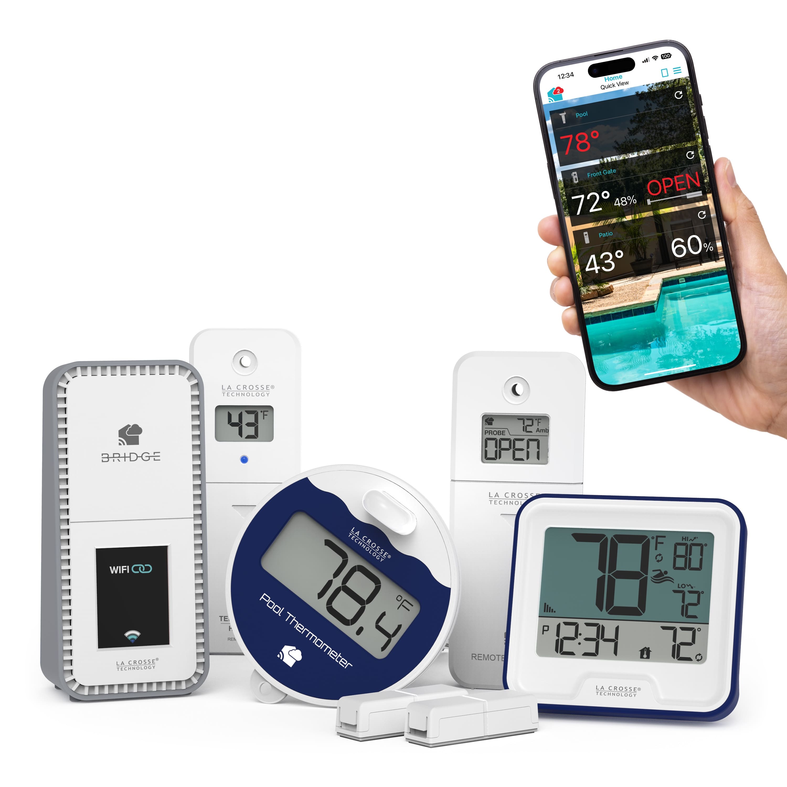 La Crosse Technology - Pool Preserver Pro Wi-Fi Alert and Monitoring System - White