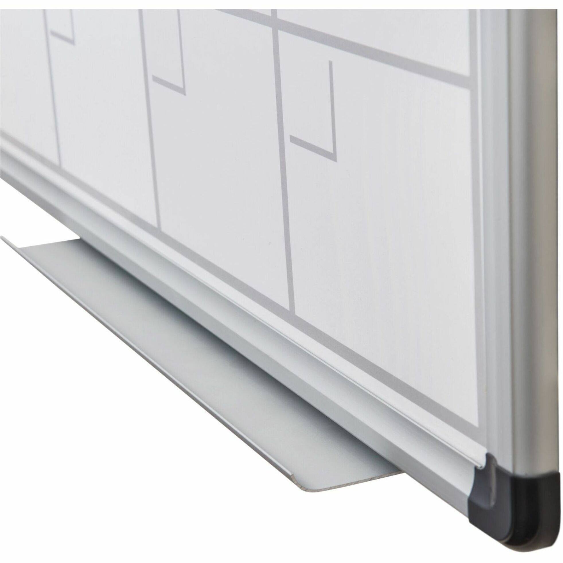 Alt View 16. Floortex - Viztex Lacquered Steel Magnetic Monthly Planner Dry Erase Board with an Aluminium Frame 36'' x 24'' - White.