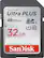Front. SanDisk - Ultra PLUS 32GB SDHC UHS-I Memory Card - Black.
