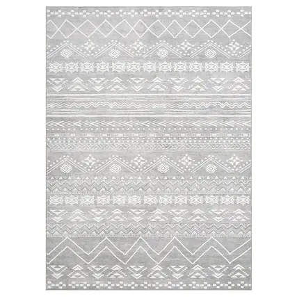 Front. Acekool - Large Moroccan Area Rug - Gray.