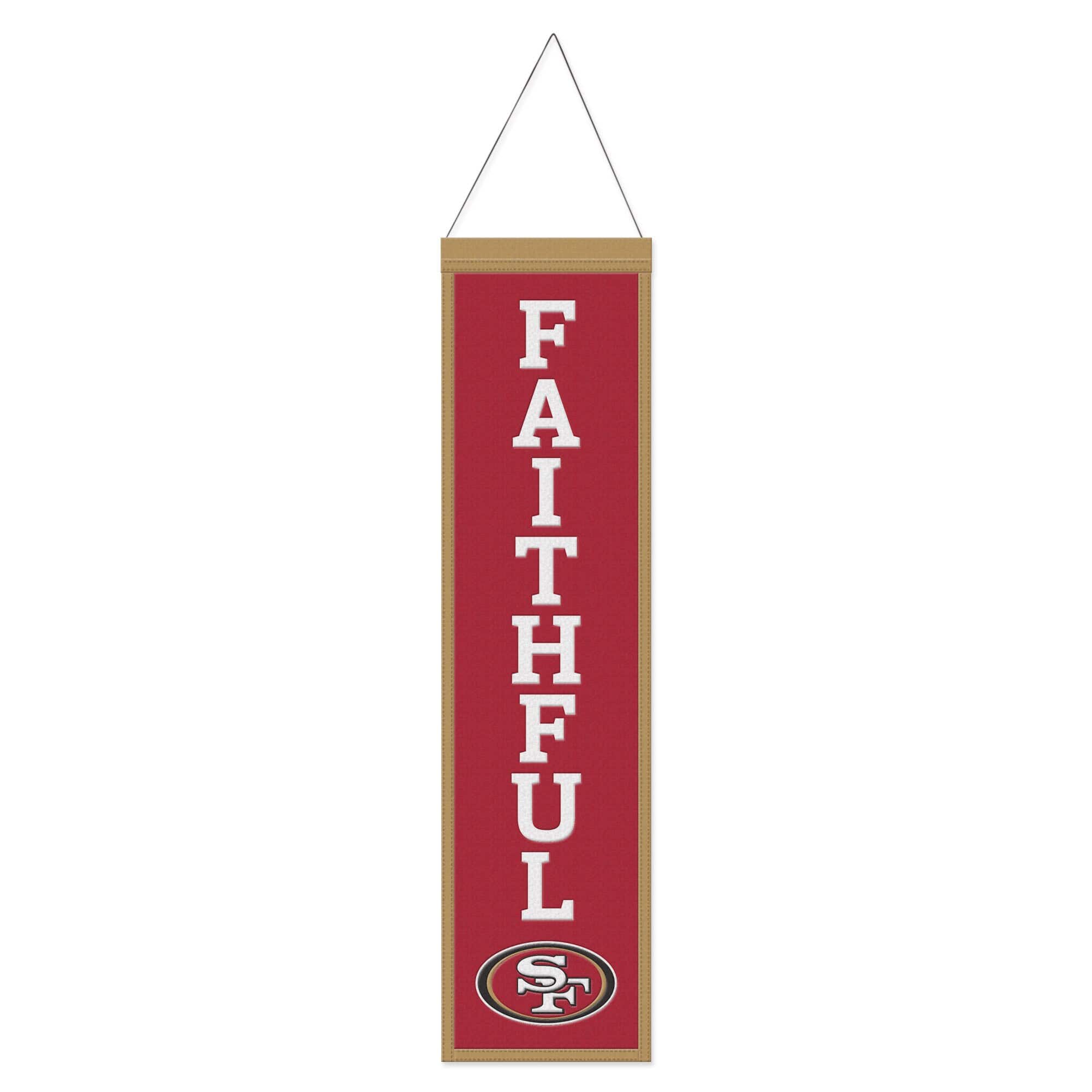 WinCraft - San Francisco 49ers 8" x 32" Slogan Wool Banner - Multicolor