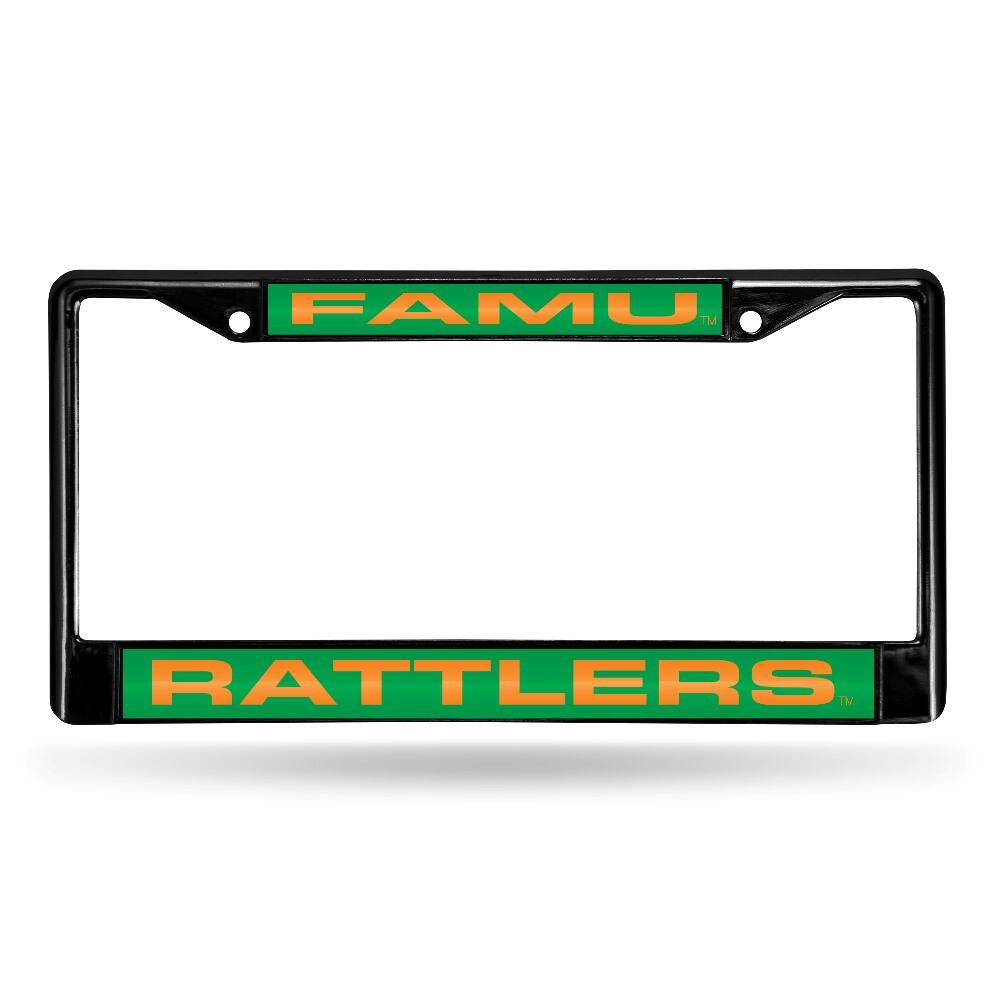 Florida A&M Rattlers Black Metal Laser Cut License Plate Frame