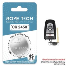 RomeTech - Replacement Battery for Key Fob - Ford Fusion 2017-2021
