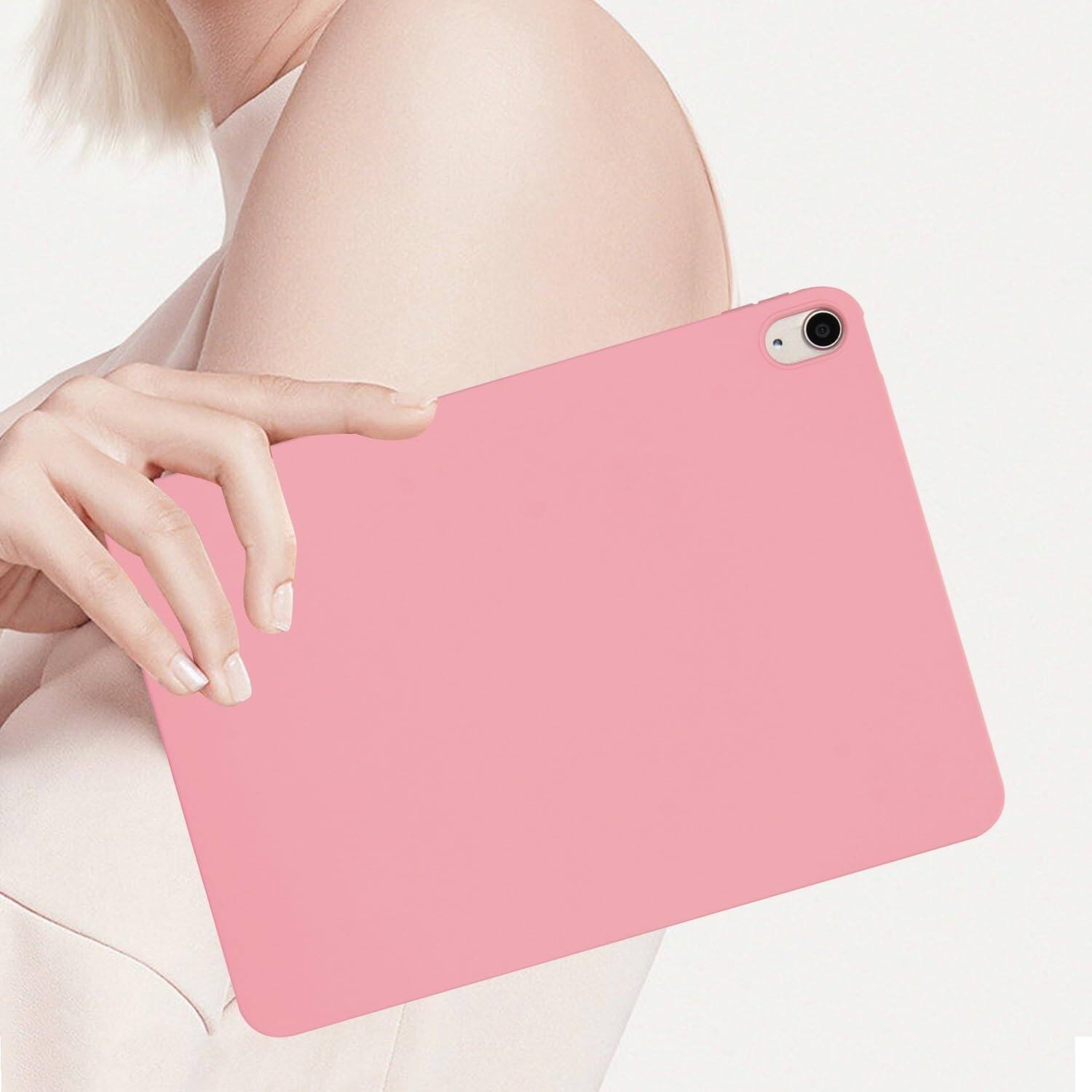 Alt View 4. Dteck - Case For Apple iPad 11"(A16 chip 2025) & 10th Gen Slim Lightweight Soft TPU Skin-Friendly Anti-Scratch Protective Cover - Pink.