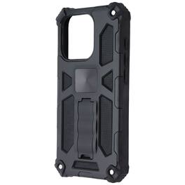 Mybat - Sturdy Hybrid Series Case with Kickstand for Apple iPhone 15 Pro - Black