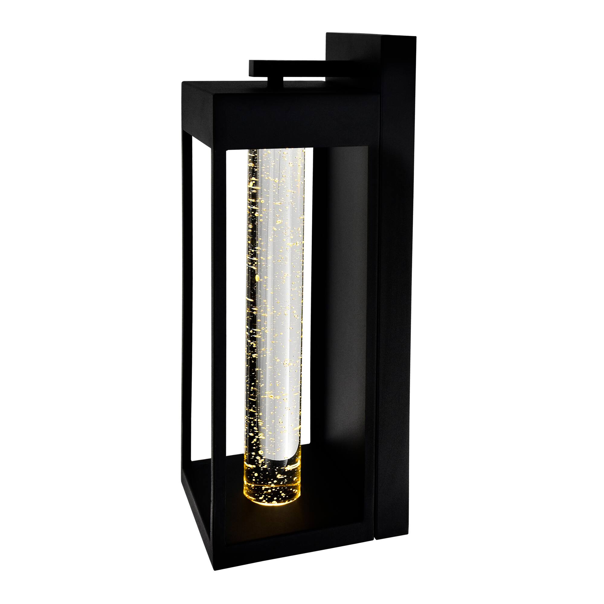 Angle. CWI Lighting - Rochester LED Integrated Black Outdoor Wall Light - Black.