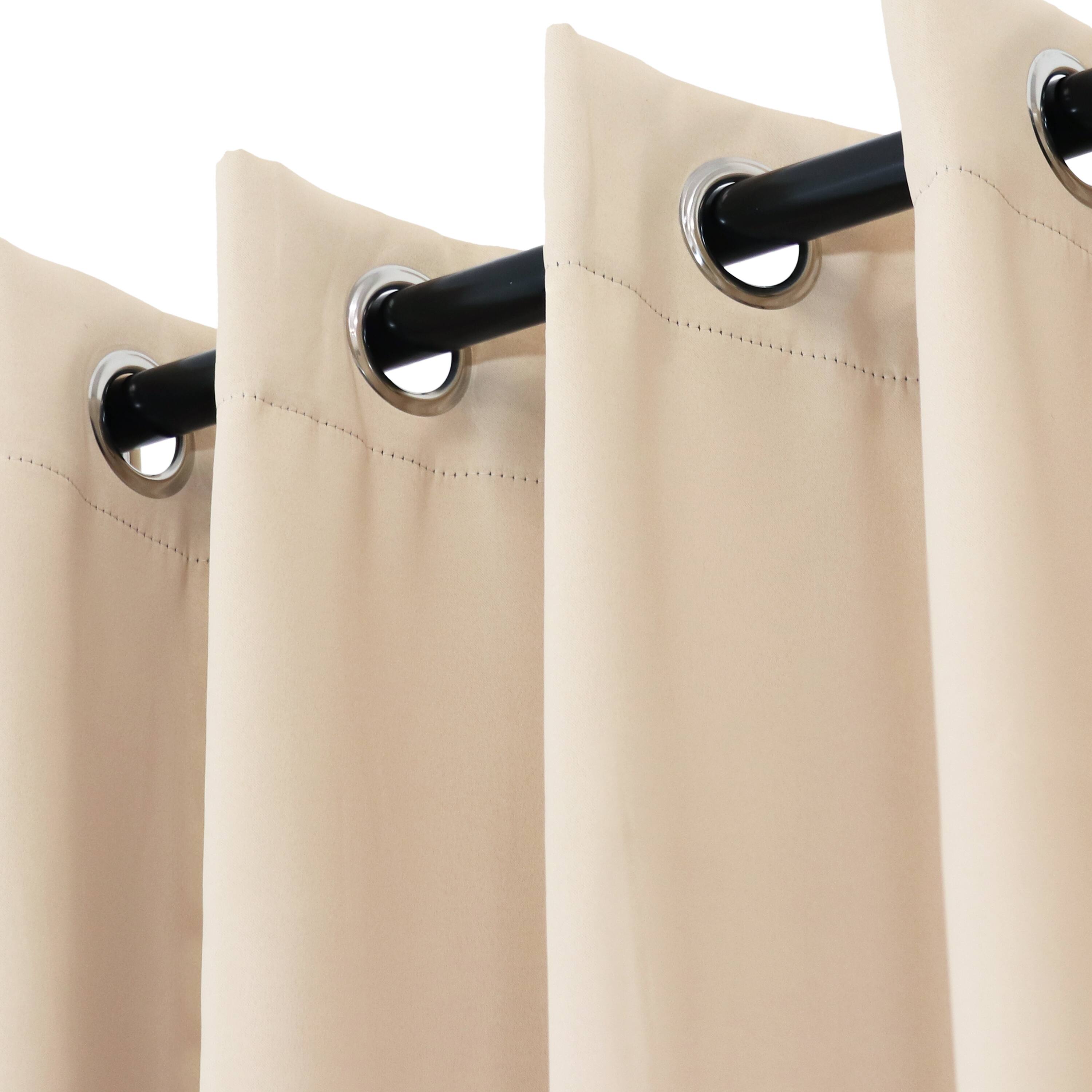 Alt View 9. Sunnydaze - Room Darkening Curtain Panel - 52 in x 120 in - Set of 2 - Beige.