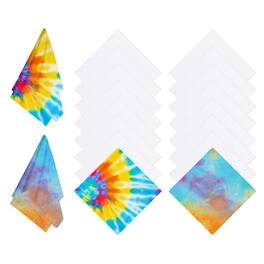 Unique Bargains - Bandanas for Tie Dye, Bulk Blank Cotton Bandanas, 22x22in Precut Squares, 150pcs - For Tie Dye Party/Art Class/DIY - White