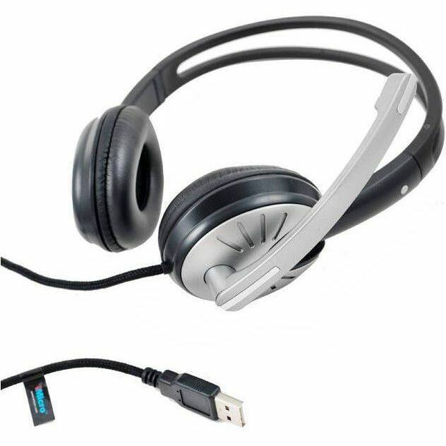 Left. iMicro - IMME 282 USB Wired Headset - Black.