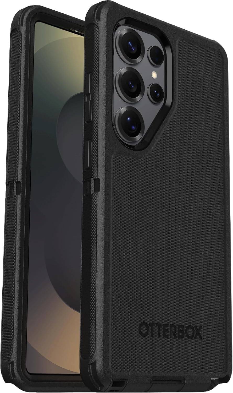 Alt View 3. OtterBox - OtterBox Galaxy S25 Ultra (Only) Defender Series Case - Holster Clip Included - Rugged & Durable - with Port Protection - Black.