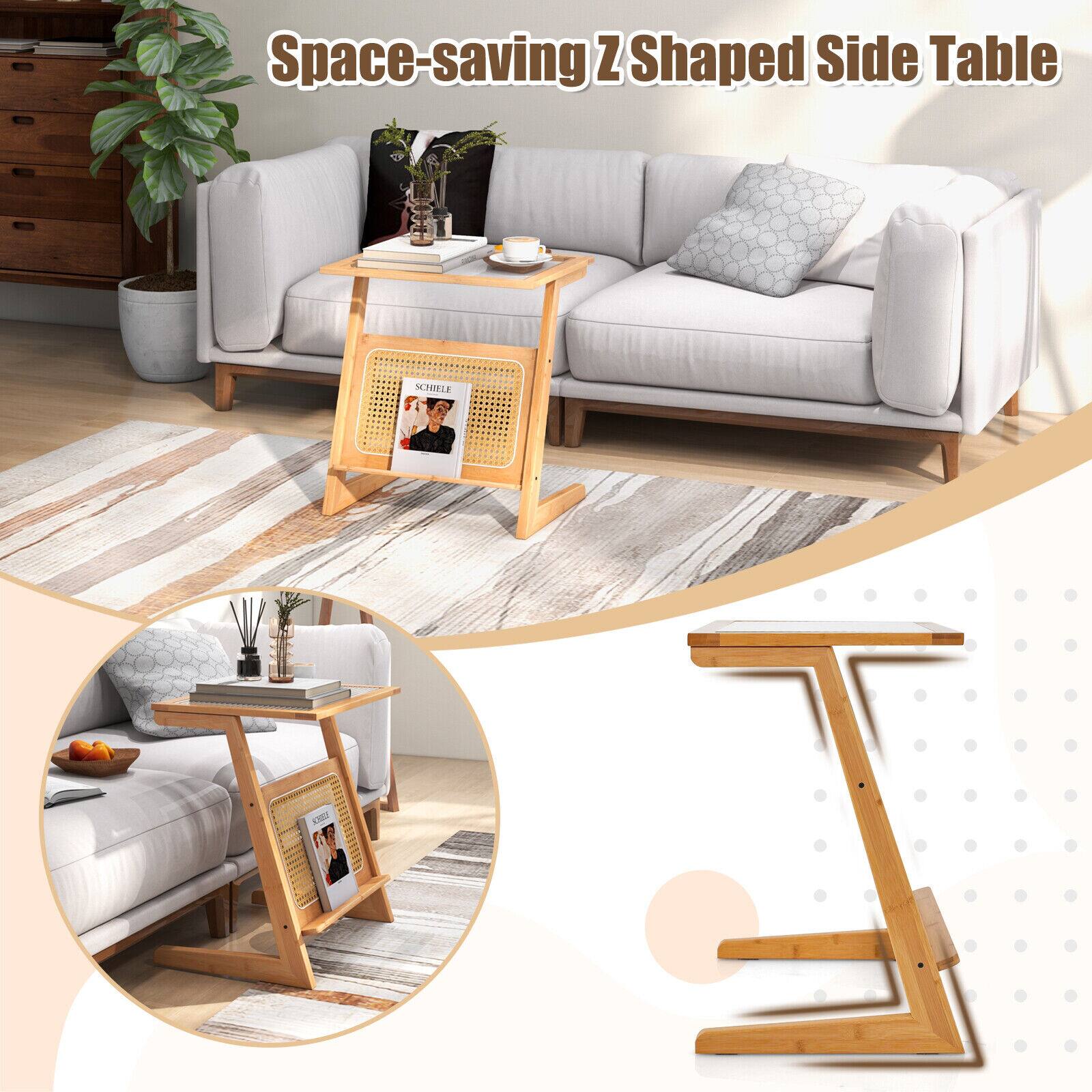 Space-saving Z Shaped Side Table - SCHIELE