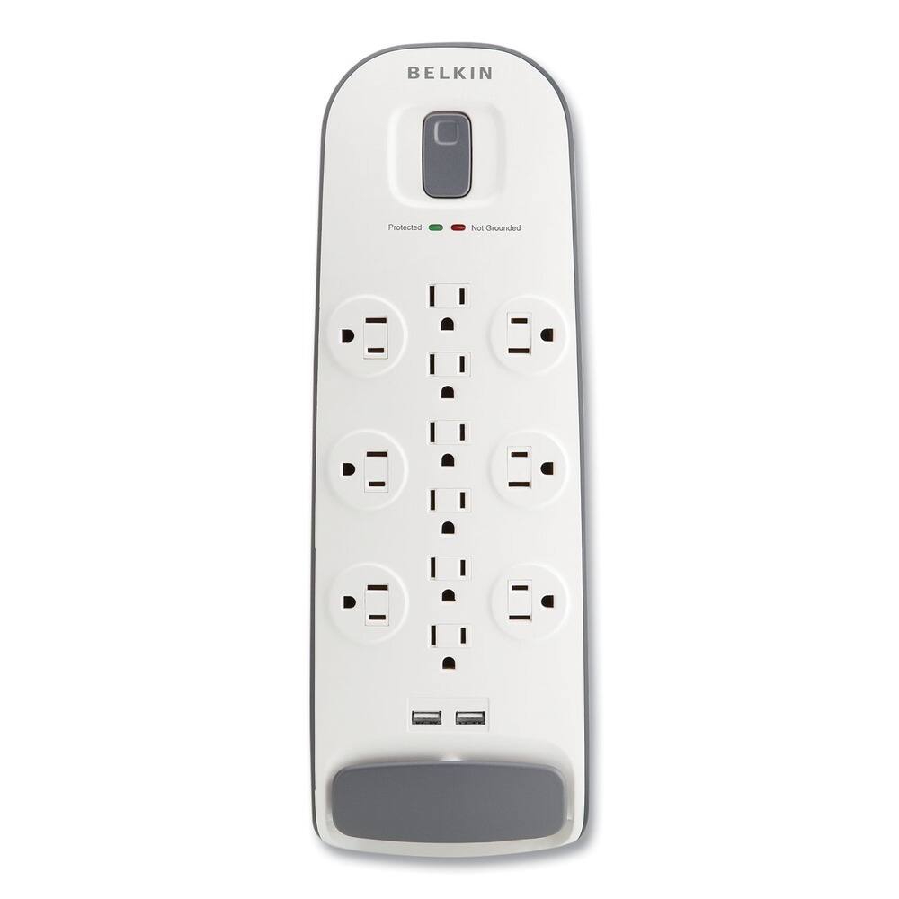Belkin - BV112050-06 3996 J 12 AC Outlets 6 ft. Cord Home/Office Surge Protector - White/Black