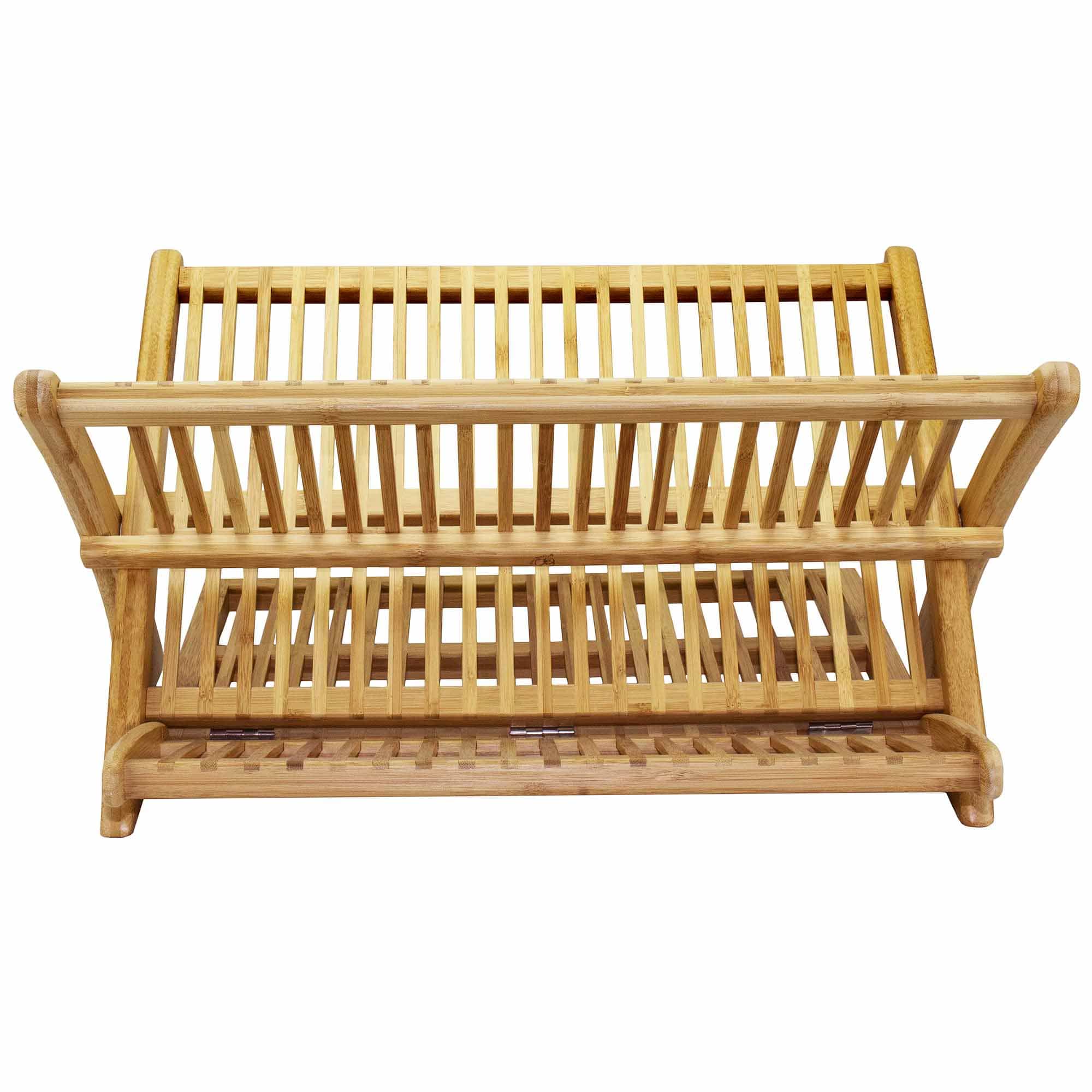 Alt View 1. Totally Bamboo - "Eco" Collapsible Bamboo Dish Drying Rack.