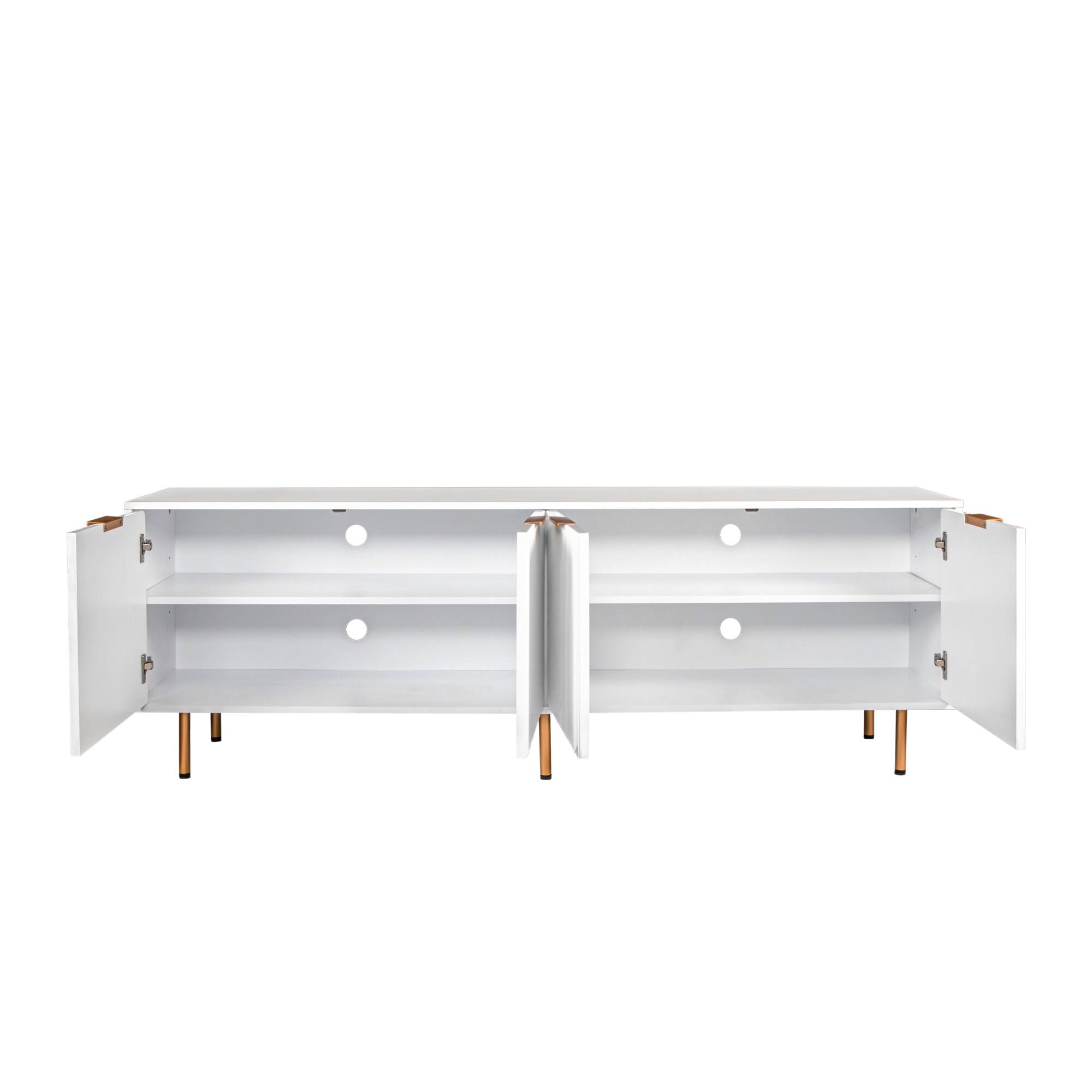 Alt View 5. Spaco - Spaco Modern TV Stand, TV Cabinet for 80" TV, for Living Room Bedroom - White.